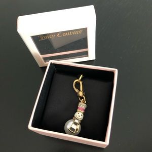 Juicy Couture Gold and Pearl Snowman Charm